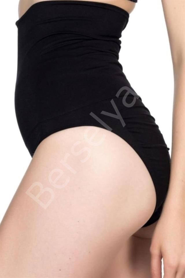 Siyah Emay 2813 Yüksek Bel Slip Lazer Korse