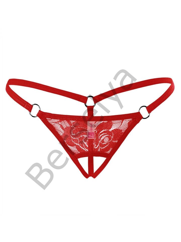 Fantezi İç Giyim Ağı Açık Dantelli Fantazi G String