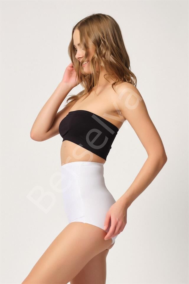 Beyaz Emay 2842 Lazer Dantelli Slip Korse