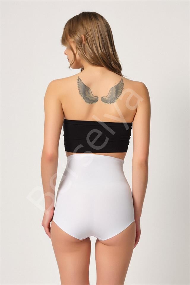 Beyaz Emay 2842 Lazer Dantelli Slip Korse