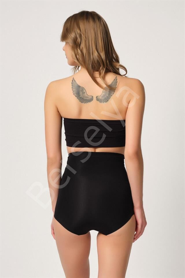 Siyah Emay 2842 Lazer Dantelli Slip Korse