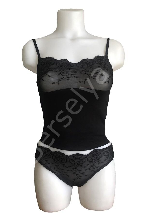 Berrak Brodeli İp Askılı Bikini Takım 2112