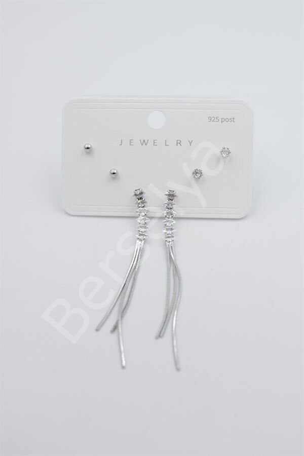 Çoklu Set Küpe - Gümüş