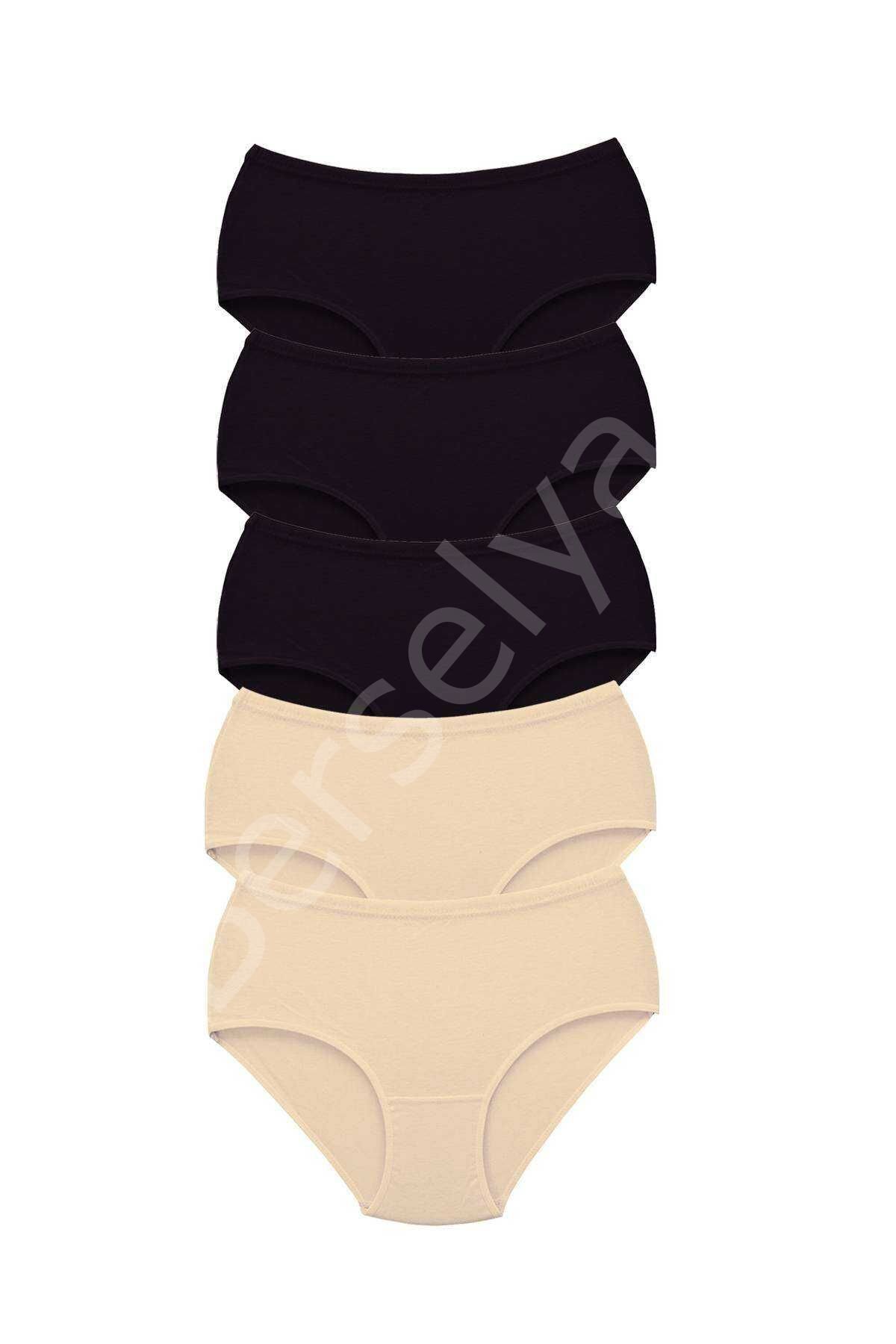 5 Adet Tutku Kadın Yüksek Bel Bato Kalın Lastik Külot S3