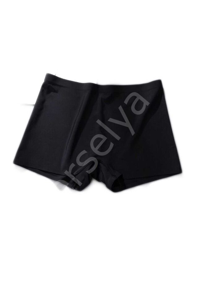 Kadın Dikişsiz Görünmez İz Yapmaz Mini Şort Boxer Siyah