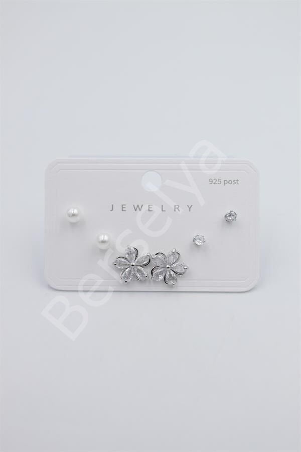 Çoklu Set Küpe - Gümüş