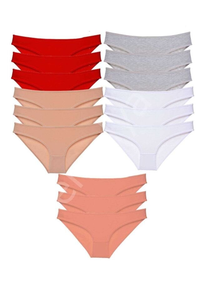 15 adet Süper Eko Set Likralı Kadın Slip Külot 520