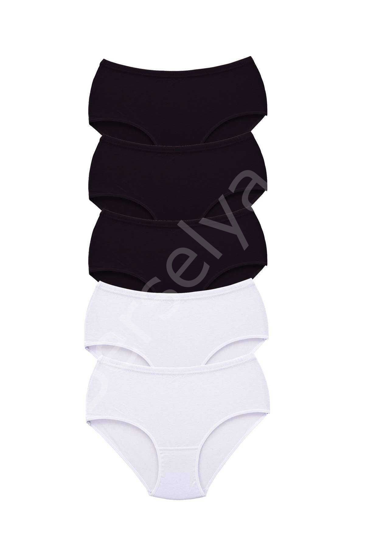 5 Adet Tutku Kadın Yüksek Bel Bato Kalın Lastik Külot S5