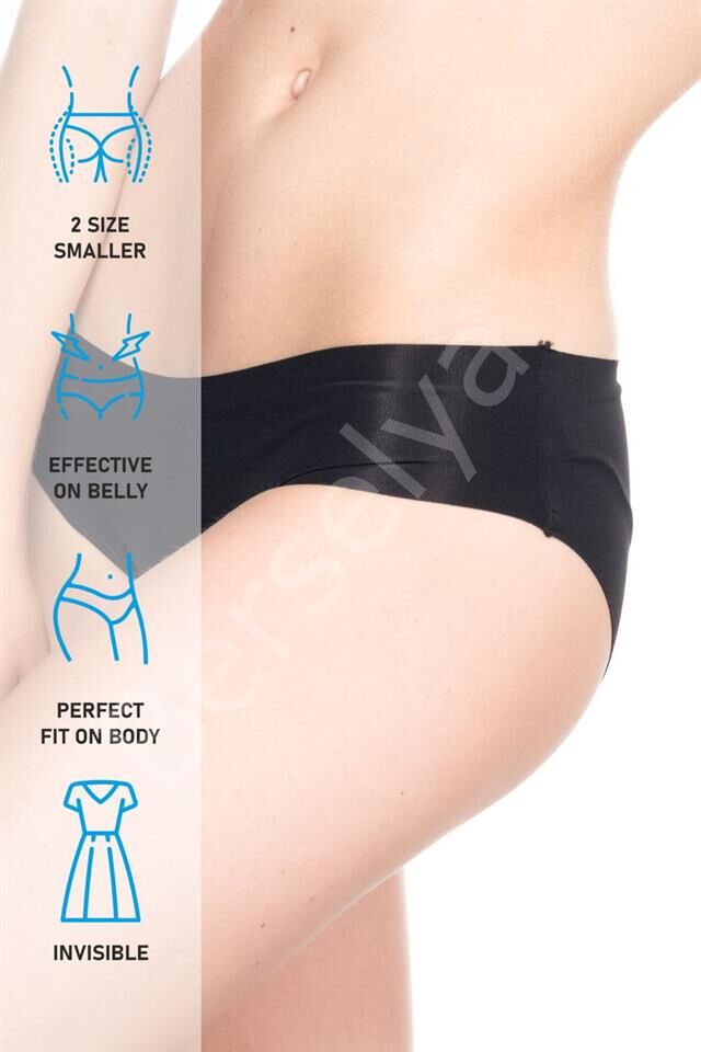 Siyah Emay 2818 Slip Külot Lazer Korse