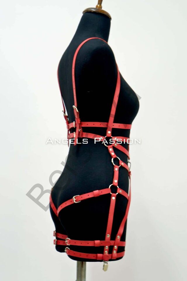 Deri Body Harness, Deri Dansçı Kostüm, Pole Dans Kostüm - Apft502