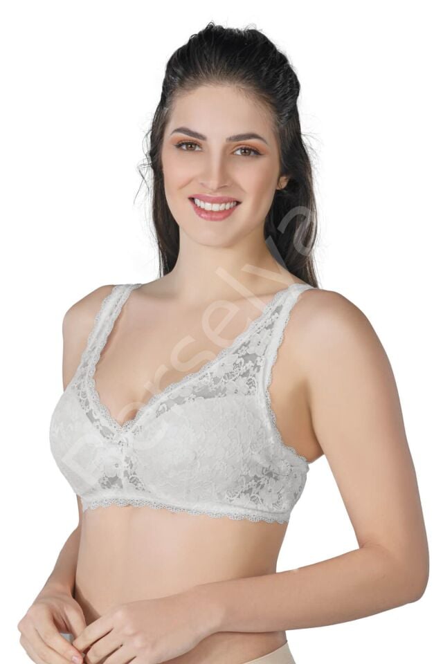 Ekru Mı Emay 188 B Pedli Dantelli Telli Toparlayıcı Sütyen