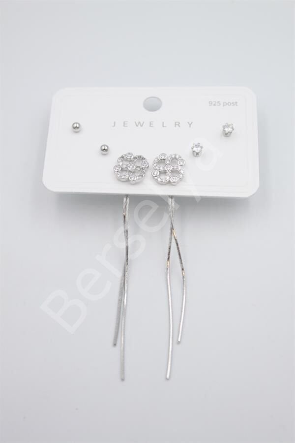 Çoklu Set Küpe - Gümüş