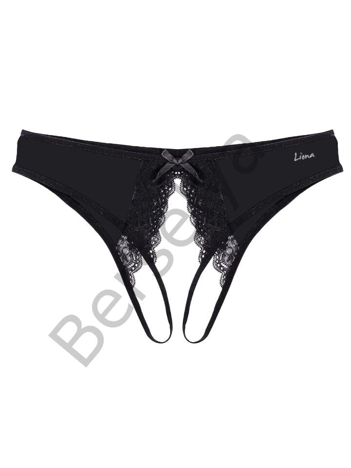 Özel Bölgesi Açık Siyah Fantazi Külot