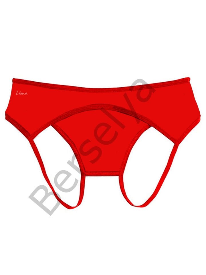 Özel Bölgesi Açık Fantezi Kırmızı Külot