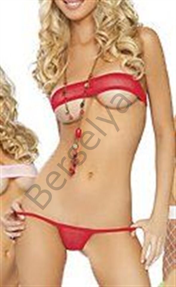 Br03122 Transparan Strapless Bikini Takım