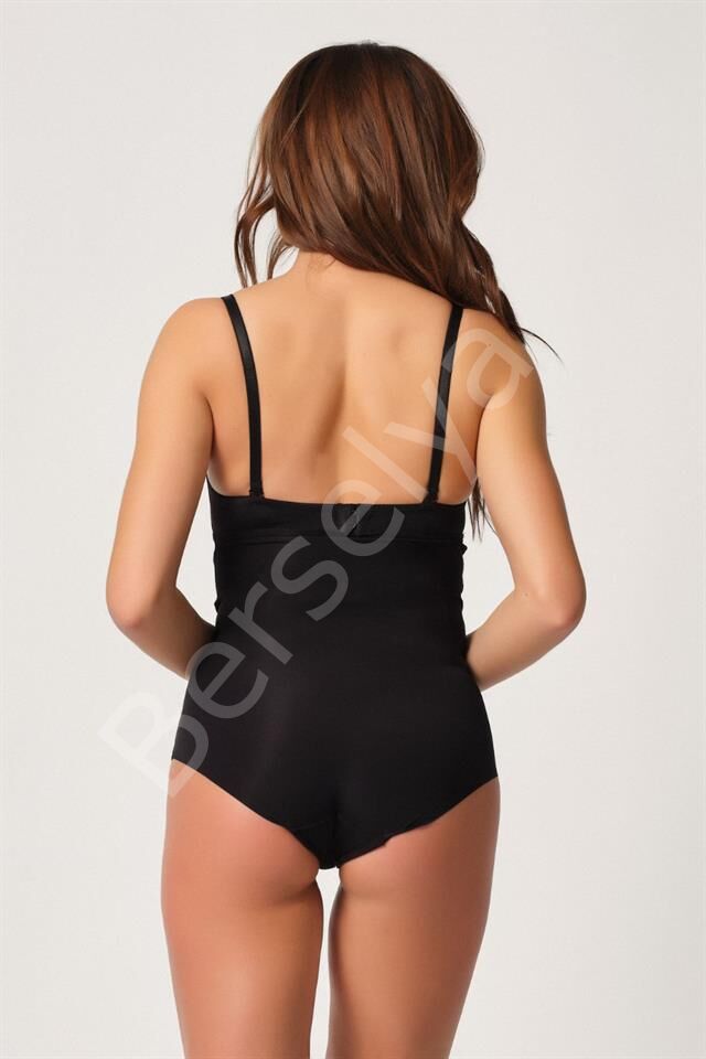 Siyah Emay 2932 Double Karın Agraf Destekli Slip Lazer Korse