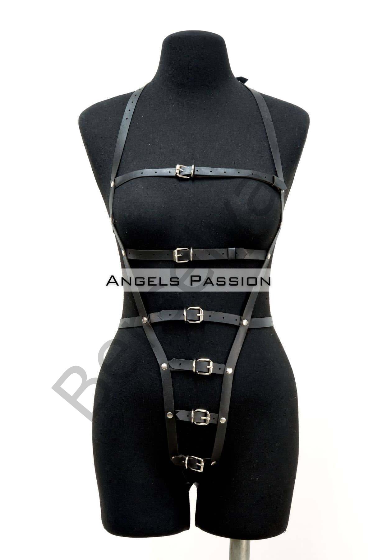 Ağı Bölgesi Açık Deri Fantezi Giyim, Deri Deri Body Harness - Brf790