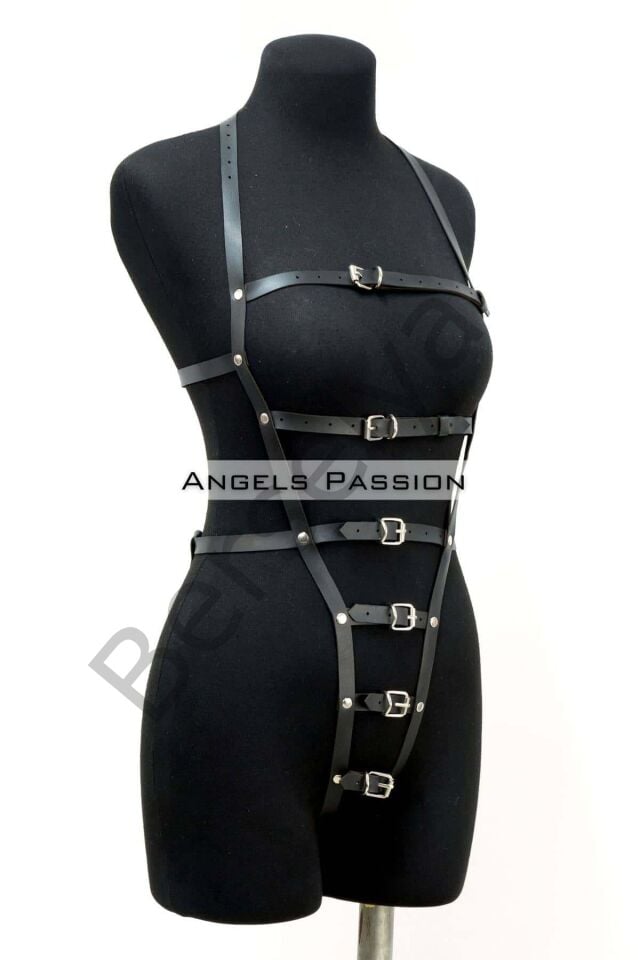 Ağı Bölgesi Açık Deri Fantezi Giyim, Deri Deri Body Harness - Brf790