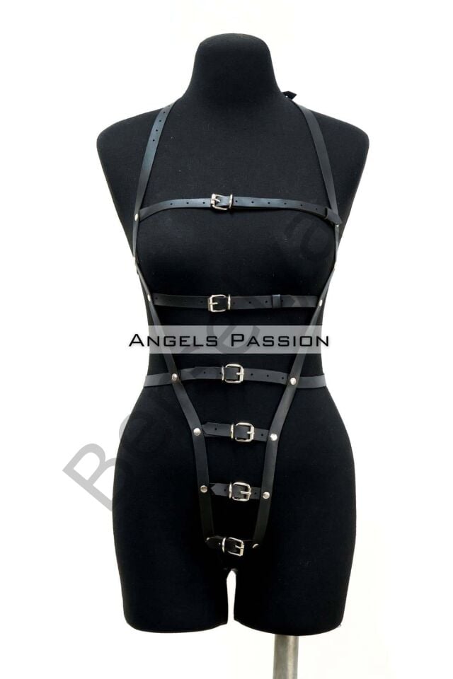 Ağı Bölgesi Açık Deri Fantezi Giyim, Deri Deri Body Harness - Brf790