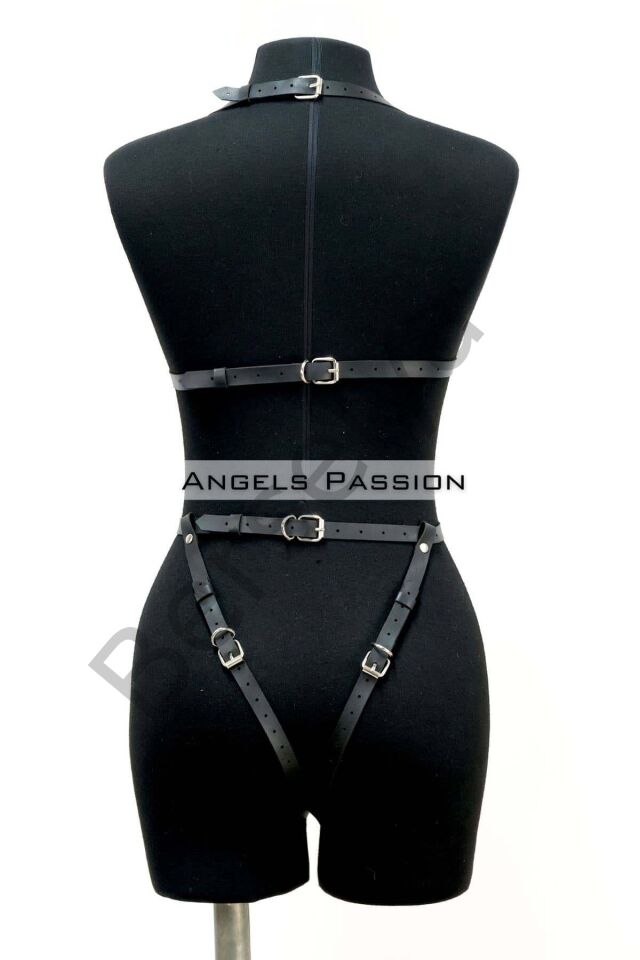 Ağı Bölgesi Açık Deri Fantezi Giyim, Deri Deri Body Harness - Brf790