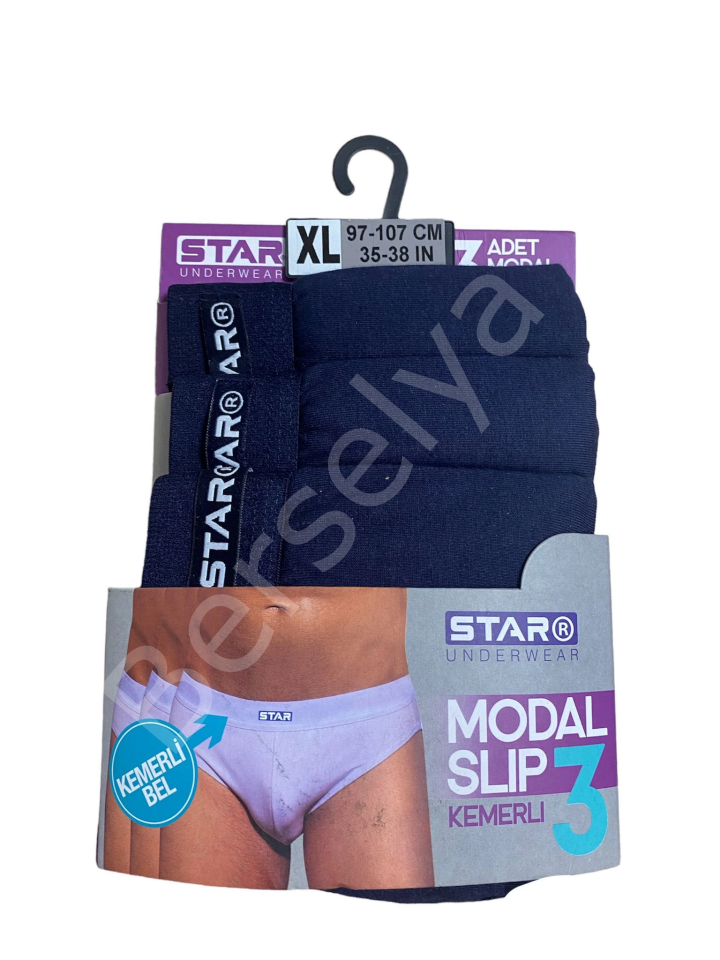 Star 109 Erkek 3'lü Modal Slip