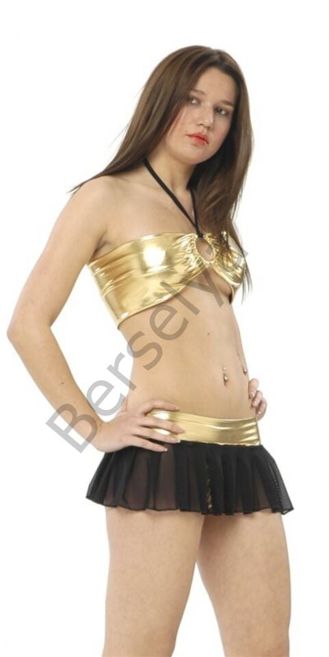 B091241 Transparan Etek Ve Büstiyer Takım