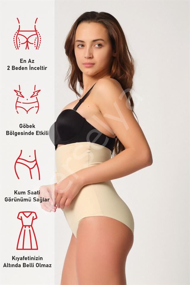Ten Emay 2932 Double Karın Agraf Destekli Slip Lazer Korse
