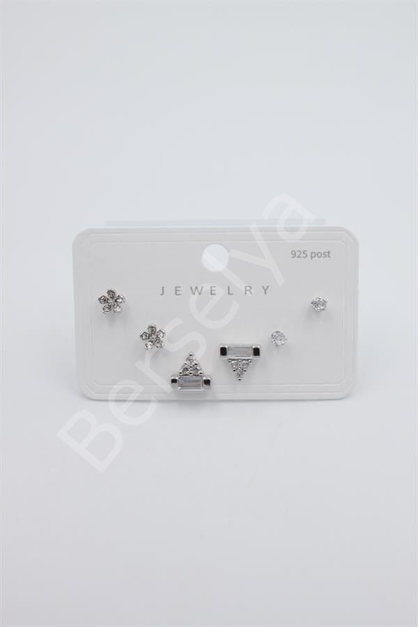 Çoklu Set Küpe - Gümüş