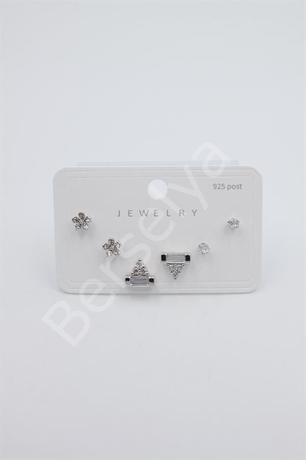 Çoklu Set Küpe - Gümüş