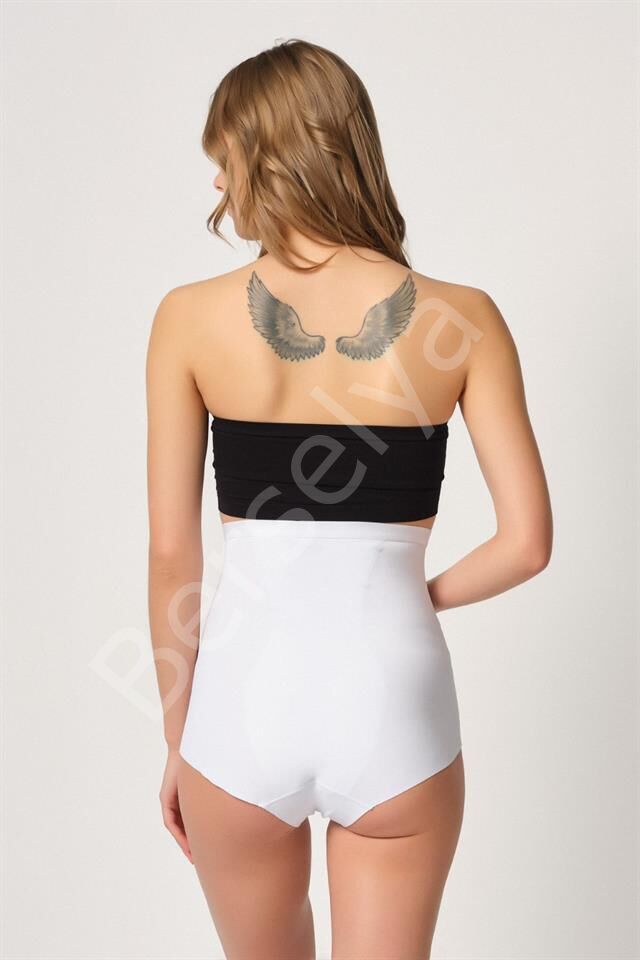 Beyaz Emay 2931 Karın Balen Destekli Slip Lazer Korse