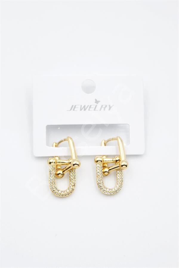 Tf Zincir Küpe - Altın