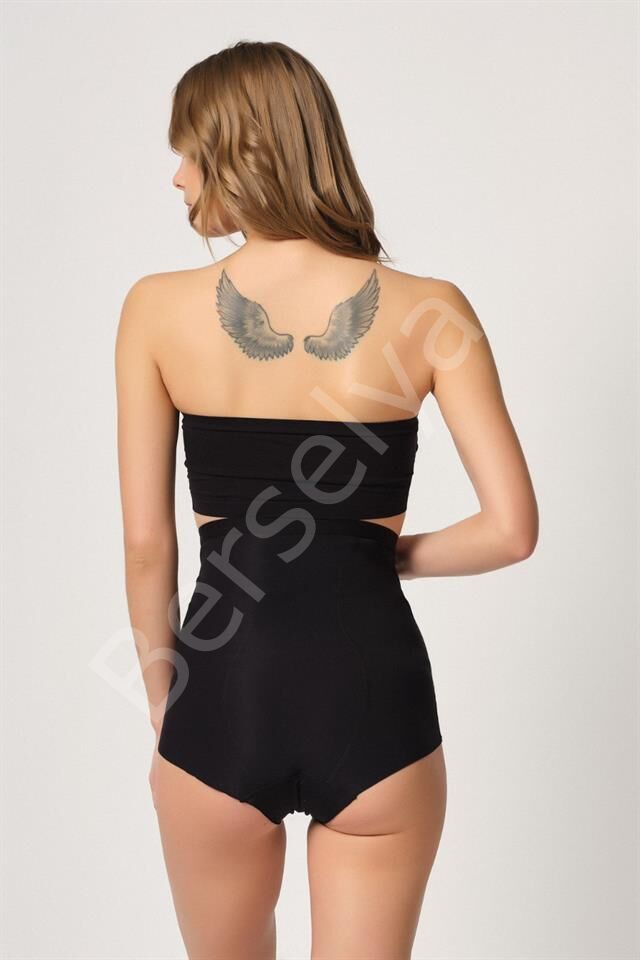 Siyah Emay 2931 Karın Balen Destekli Slip Lazer Korse