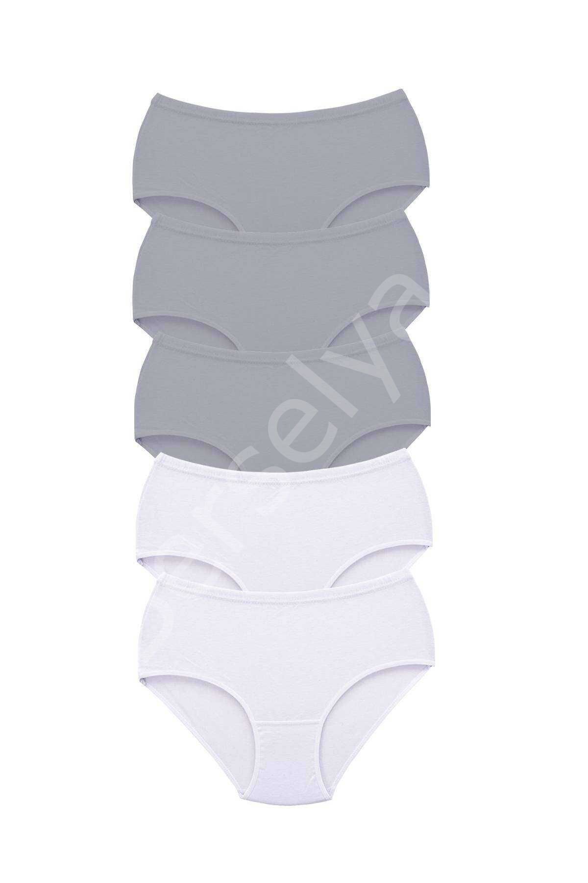 5 Adet Tutku Kadın Yüksek Bel Bato Kalın Lastik Külot S11