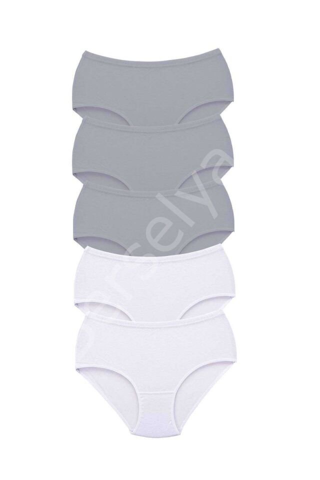 5 Adet Tutku Kadın Yüksek Bel Bato Kalın Lastik Külot S11