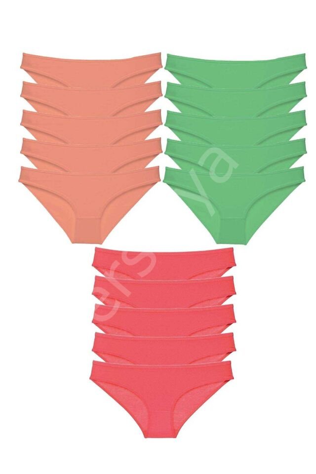 15 Adet Süper Eko Set Likralı Kadın Slip Külot 536