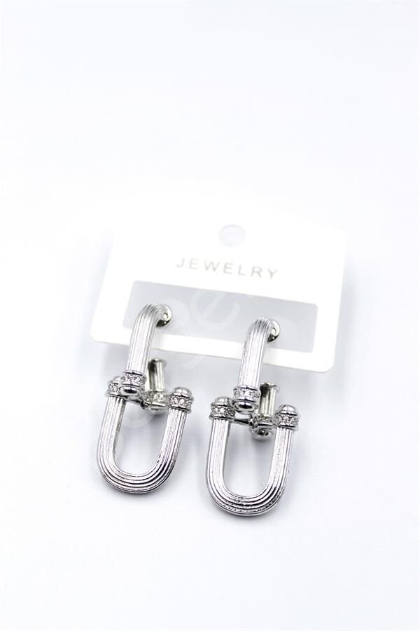 Tf Zincir Küpe - Gümüş