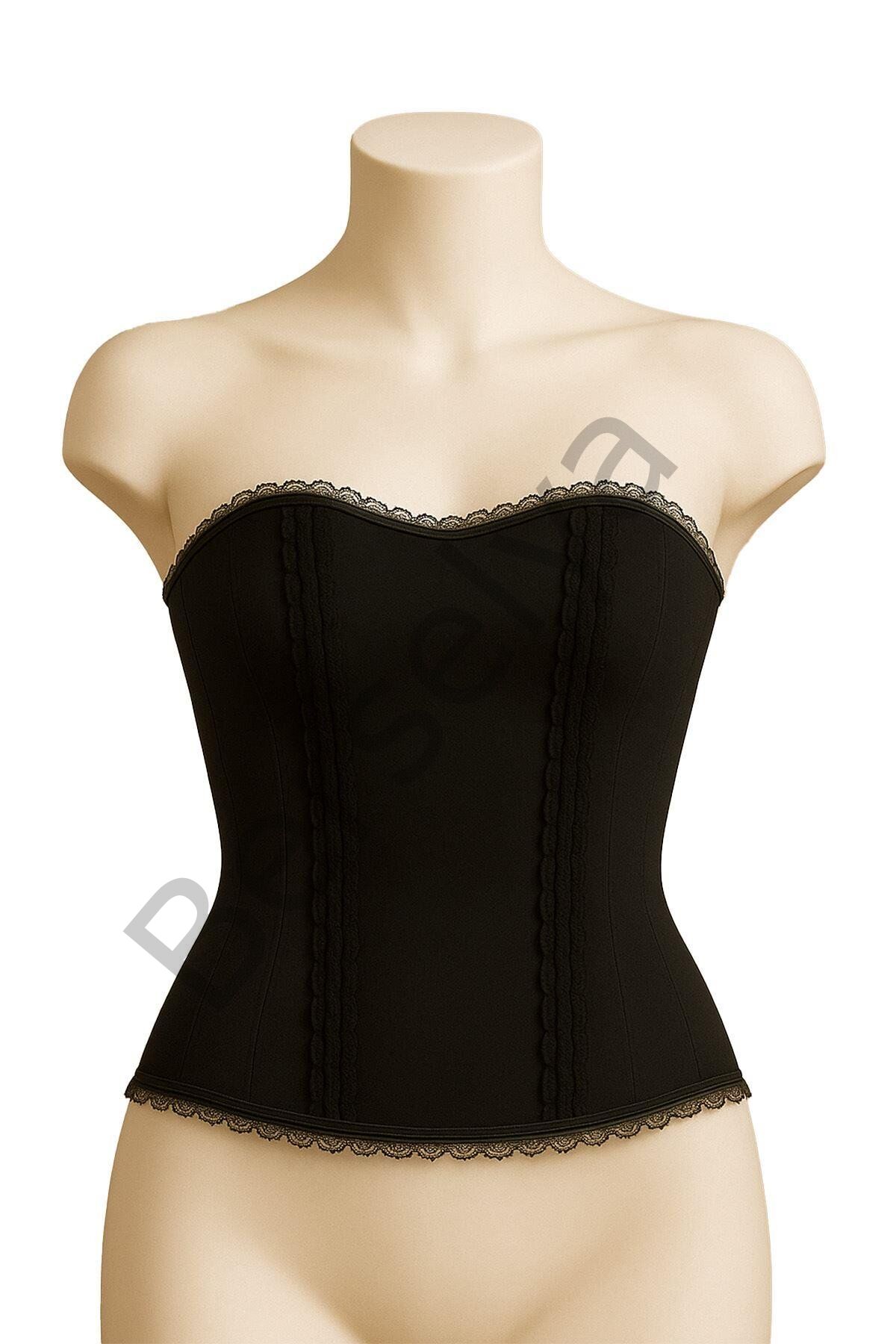 Siyah Mı Emay 9155 F Fırfırlı Terletici Büstiyer