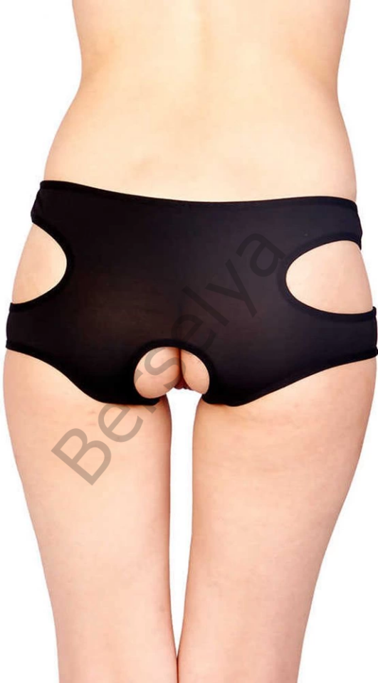 Siyah Özel Bölgesi Açık Fantazi Külot Brf1154