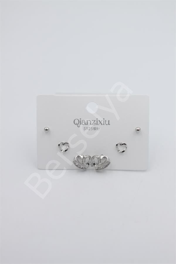 Çoklu Set Küpe - Gümüş