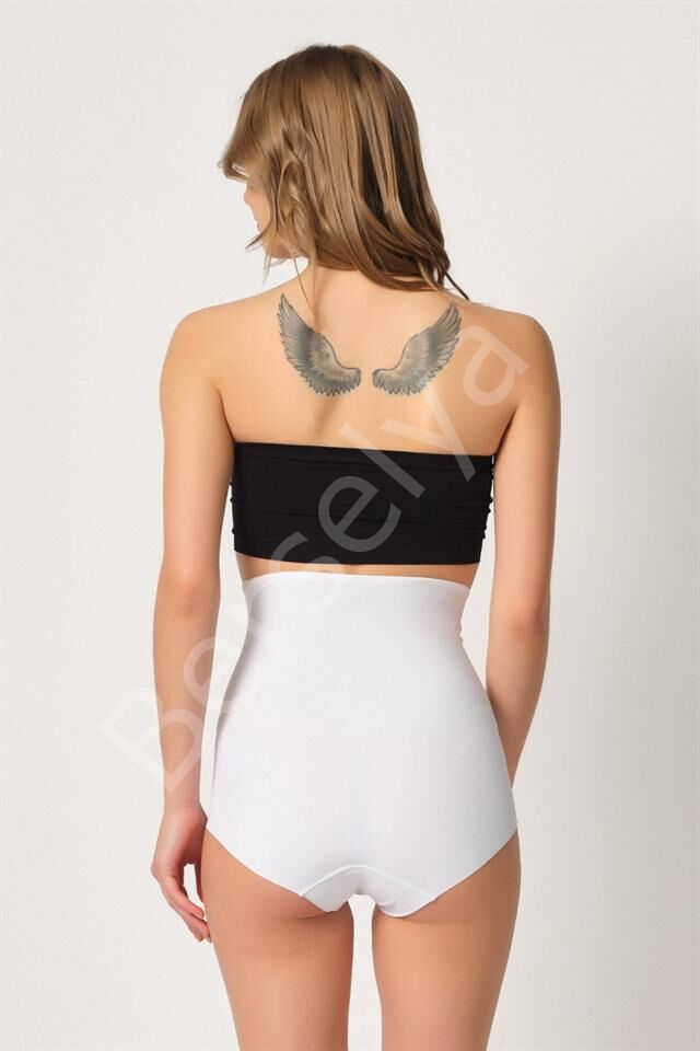 Beyaz Emay 2920 Yüksek Bel Karın Desteklı Slip Lazer Korse