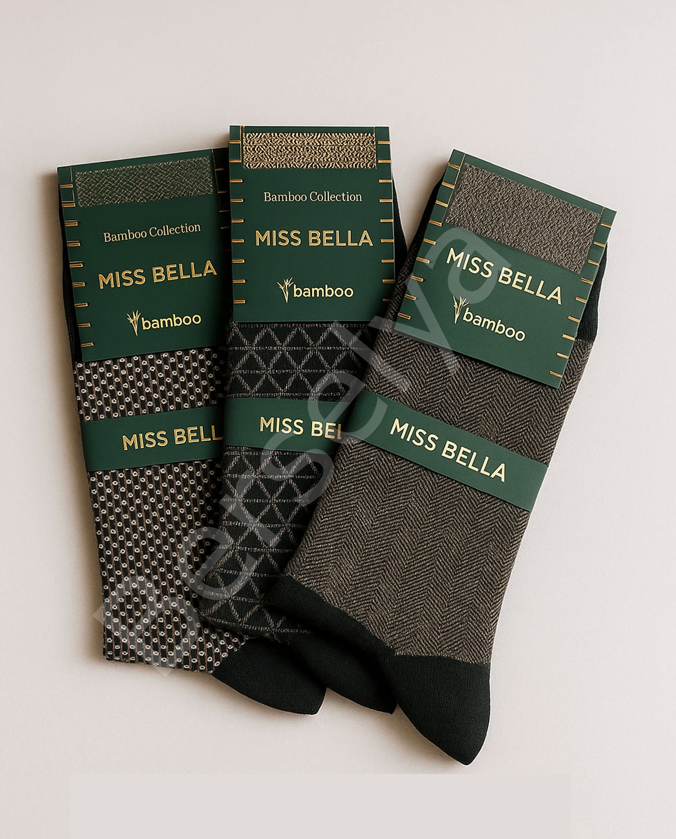 Missbella Bambu Desenli Erkek Çorap 6 Adet