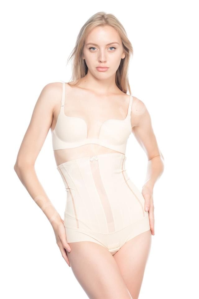 Ten Emay 2886 Yüksek Bel Tül Slip Lazer Korse