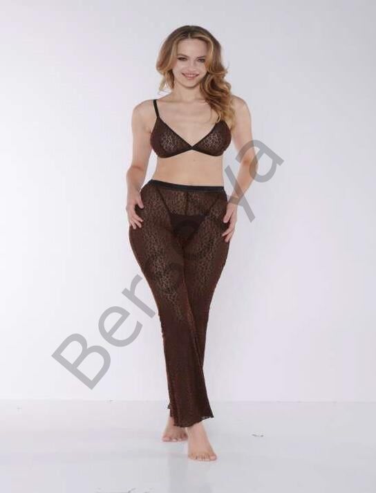 Siyah Transparan Fantezi Sütyen Pijama Takımı