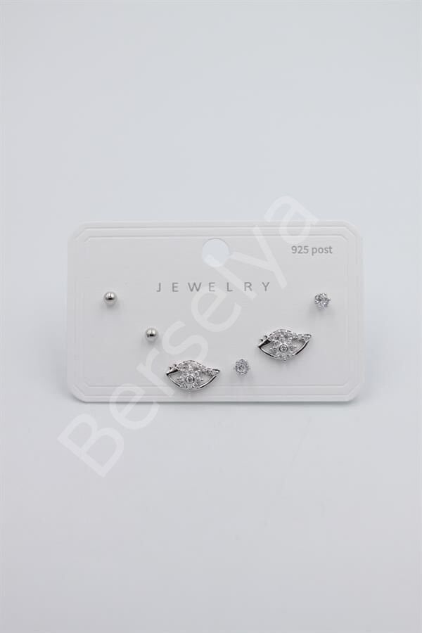 Çoklu Set Küpe - Gümüş