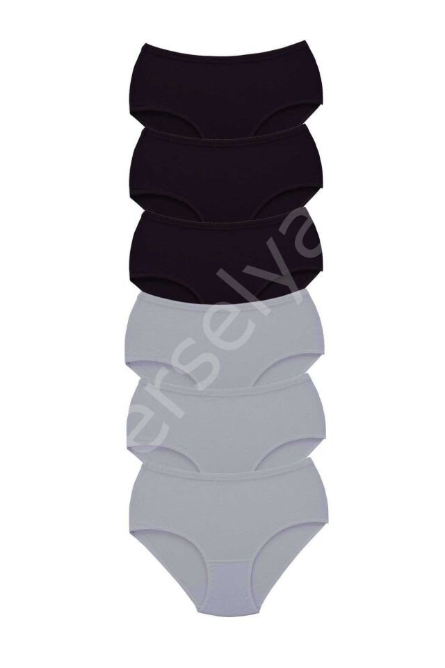 6 Adet Tutku Kadın Yüksek Bel Bato Kalın Lastik Külot S3