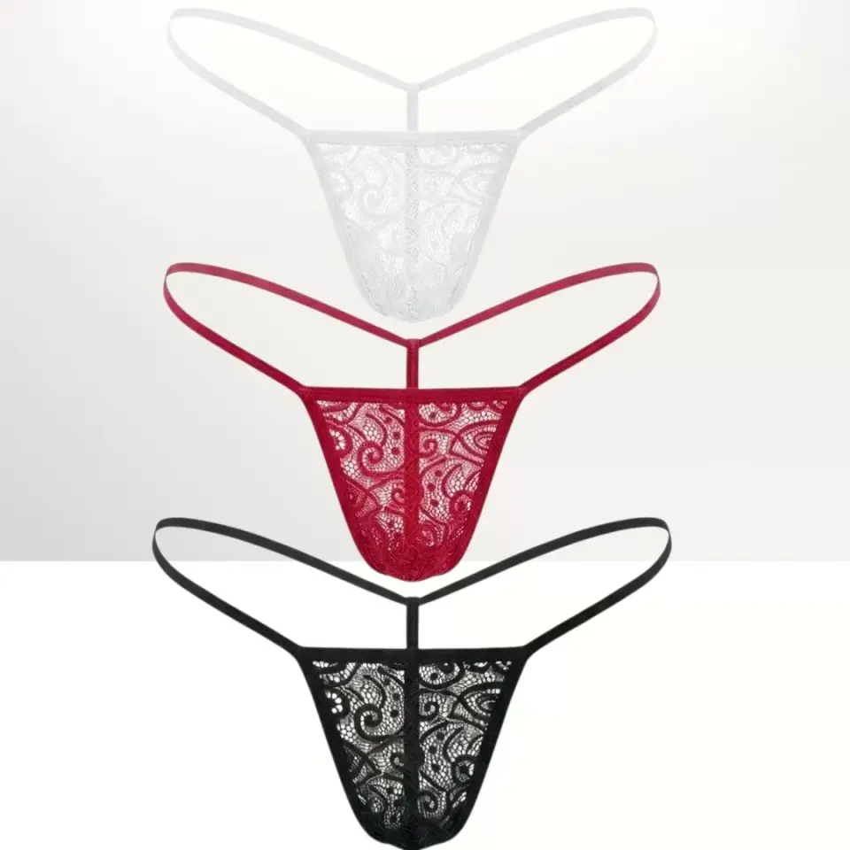Kadın Premium Dantelli G-string 3’lü Külot Takımı