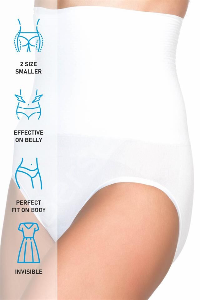 Beyaz Emay 2029 Masajlı Double Slip Korse