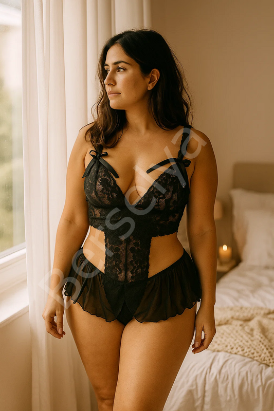 Siyah Rüya Dantel Gecelik