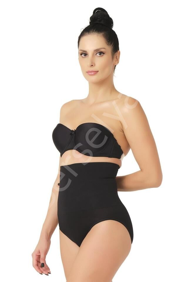 Siyah Emay 2029 Masajlı Double Slip Korse