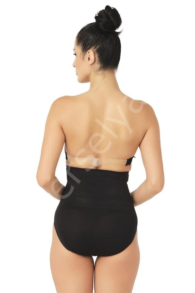 Siyah Emay 2029 Masajlı Double Slip Korse